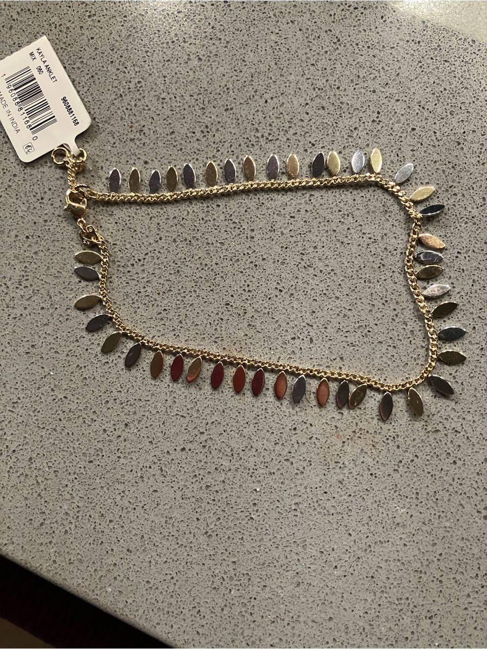 Kendra Scott Gold Multi-Metal Leaf Drop Necklace